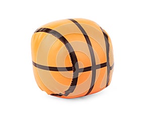 Basketball ball over white background. Orange ball, sports concept photo