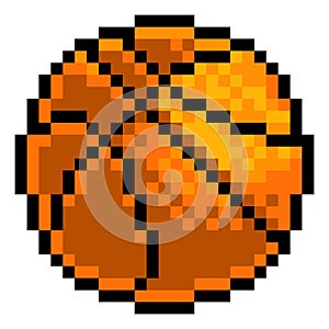 Basketball Ball Pixel Art Sports Game Icon