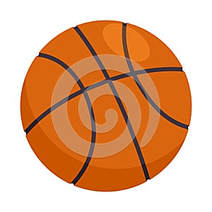Basketball ball. Realistic sport ball vector illustration isolated on transparent background