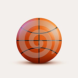 Basketball ball realistic on white