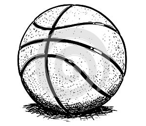 Basketball ball Vector Hand Drawing Illustration