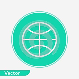 Basketball ball vector icon sign symbol