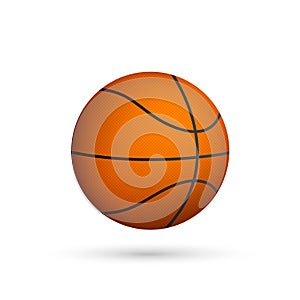 Basketball ball. Vector illustration isolated on white background