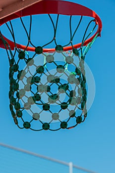 The Basketball basket from below