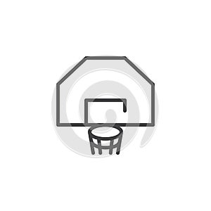 Basketball basket line icon