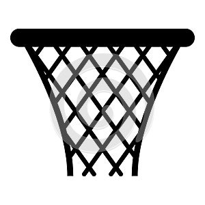 Basketball basket Streetball net basket icon black color illustration