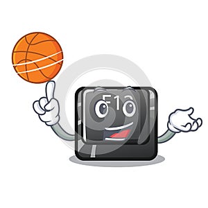 With basketball button f12 on a keyboard mascot photo