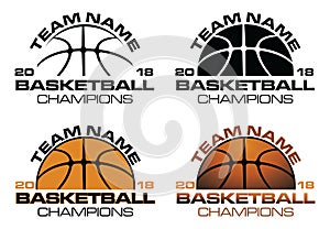 Basketball Champions Designs With Team Name photo