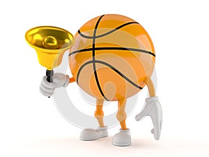 Basketball character ringing a handbell