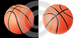 Basketball With (Clipping Path) Stock Photo