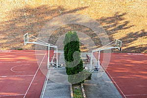 Basketball Club Red Star Belgrade court in Belgrade fortress Kalemegdan, Serbia