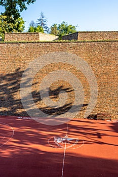 Basketball Club Red Star Belgrade court in Belgrade fortress Kalemegdan, Serbia