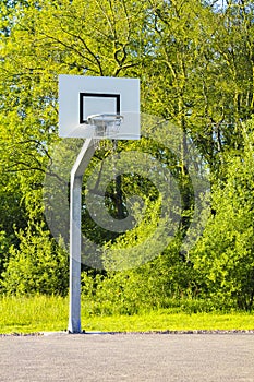 Basketball cord and court in the forest park in Germany