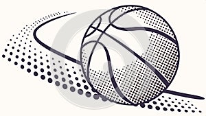 Basketball court design element for sports and game themes vector design Generative AI photo