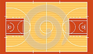 Basketball court isolated 2
