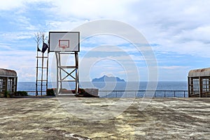 Basketball court at the Northeast coast of Taiwan New Taipei City and Yilan