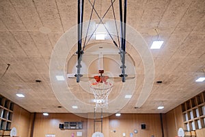 Basketball court room in a school