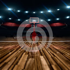 Basketball court. Sport arena. photo