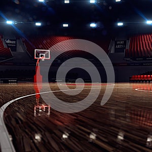 Basketball court. Sport arena.