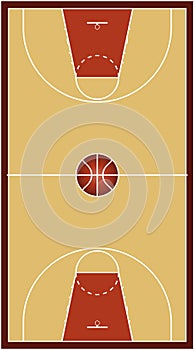 Basketball court (vector)