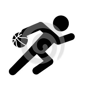 Basketball Dribble Icon Vector