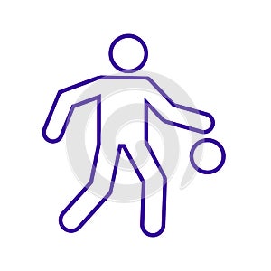 Basketball Dribbling Outline Sport Figure Symbol Vector Illustration Graphic