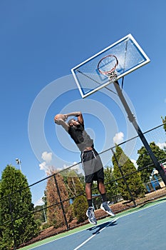 Basketball Dunk from Below