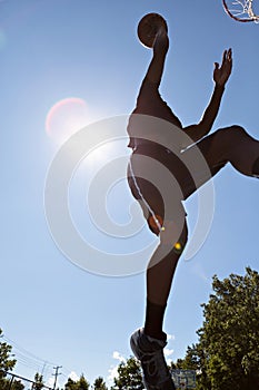 Basketball Dunk Outdoors