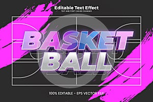 Basketball editable text effect in modern trend style