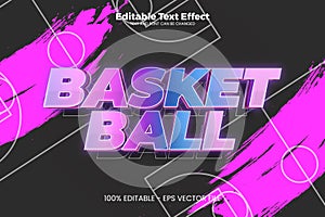 Basketball editable text effect in modern trend style
