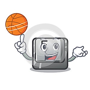 With basketball F button in the character shape