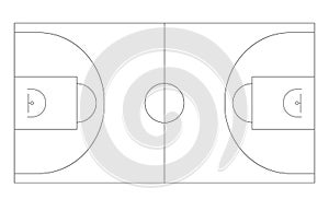 Basketball field outline plan