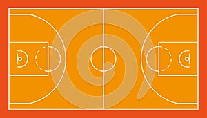 Basketball field. Vector Illustration