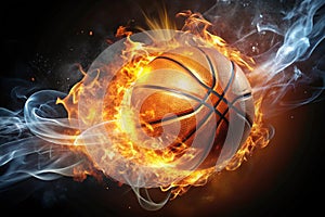 Basketball on Fire Artwork