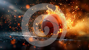 Basketball on Fire Artwork