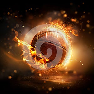 Basketball on Fire Artwork