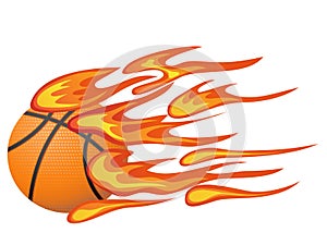 Basketball with flame