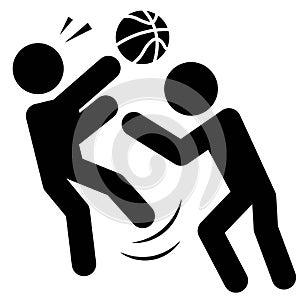 Basketball Foul Icon Vector