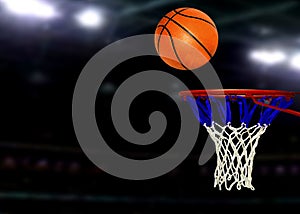 Basketball games under Spotlights