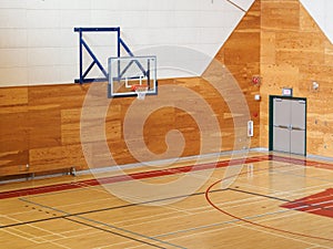 Basketball gymnasium in the school photo