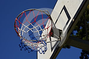 Basketball hoop on backboard