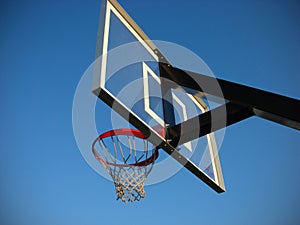 Basketball hoop and backboard photo