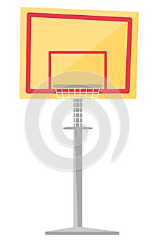 Basketball hoop vector cartoon illustration.