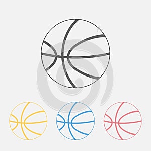 Basketball icon, ball, sport, exercise