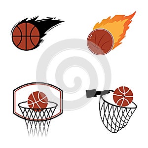 Basketball icon design template vector isolated illustration