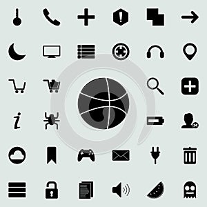 basketball icon. Detailed set of minimalistic icons. Premium graphic design. One of the collection icons for websites, web design