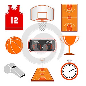 Basketball icon set