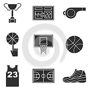Basketball icon set
