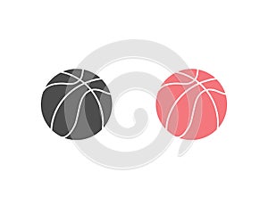 Basketball icon set vector illustration in flat style