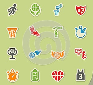 basketball icon set